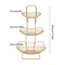 Gold-3 Tier Countertop Fruit Basket for Kitchen Vegetable Fruits Basket Bowl Stand